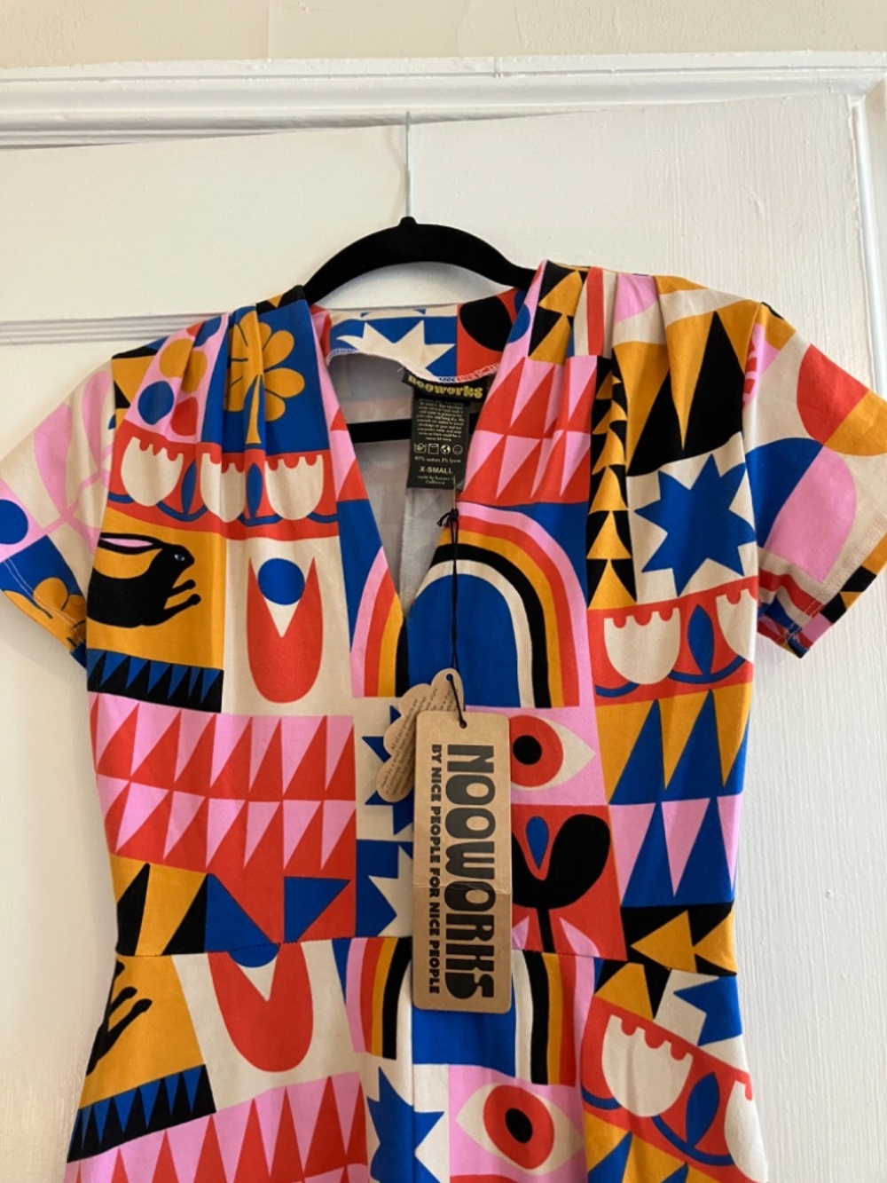 NOOWORKS dress in Greta by artist Lisa Congdon -- a roomy XS - Picture 5 of 6